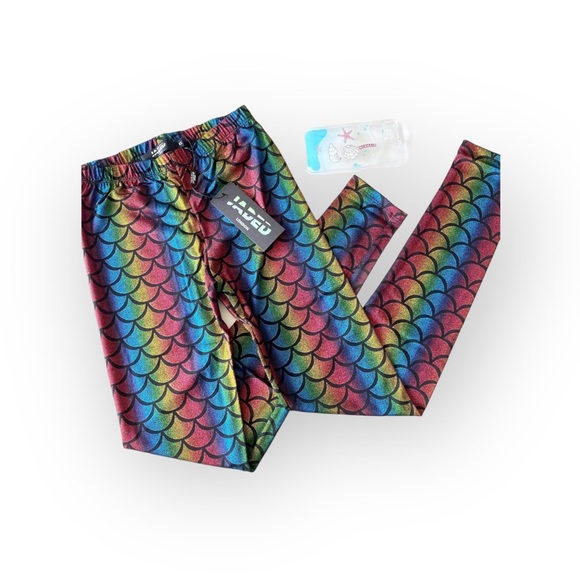 new Dolls Kill Jaded London 𓆉 Shimmer Mermaid Leggings 𓆉 Rainbow Scales S M - Picture 7 of 16